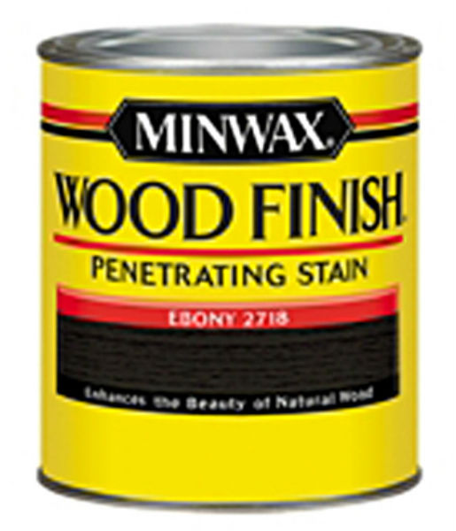 Minwax® 227184444 Wood Finish™ Penetrating Wood Stain, Ebony (2718), 1/2 Pt