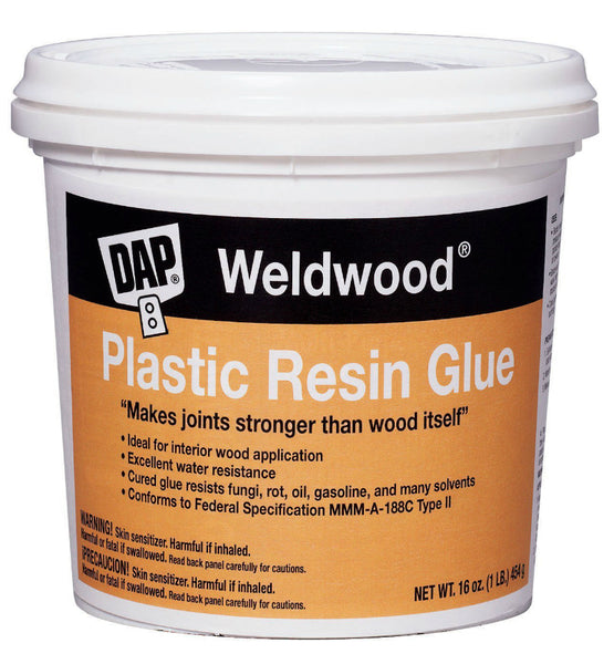 Dap® 00203 Weldwood® Plastic Resin Glue, 1 Lbs, Tan
