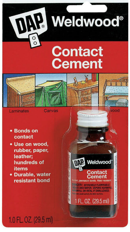 Dap® 00102 Weldwood® Contact Cement, 1 Oz, Tan