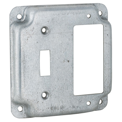 RACO® 814C Flat Cover Square Single Toggle & Ground Fault Box Cover, 4"