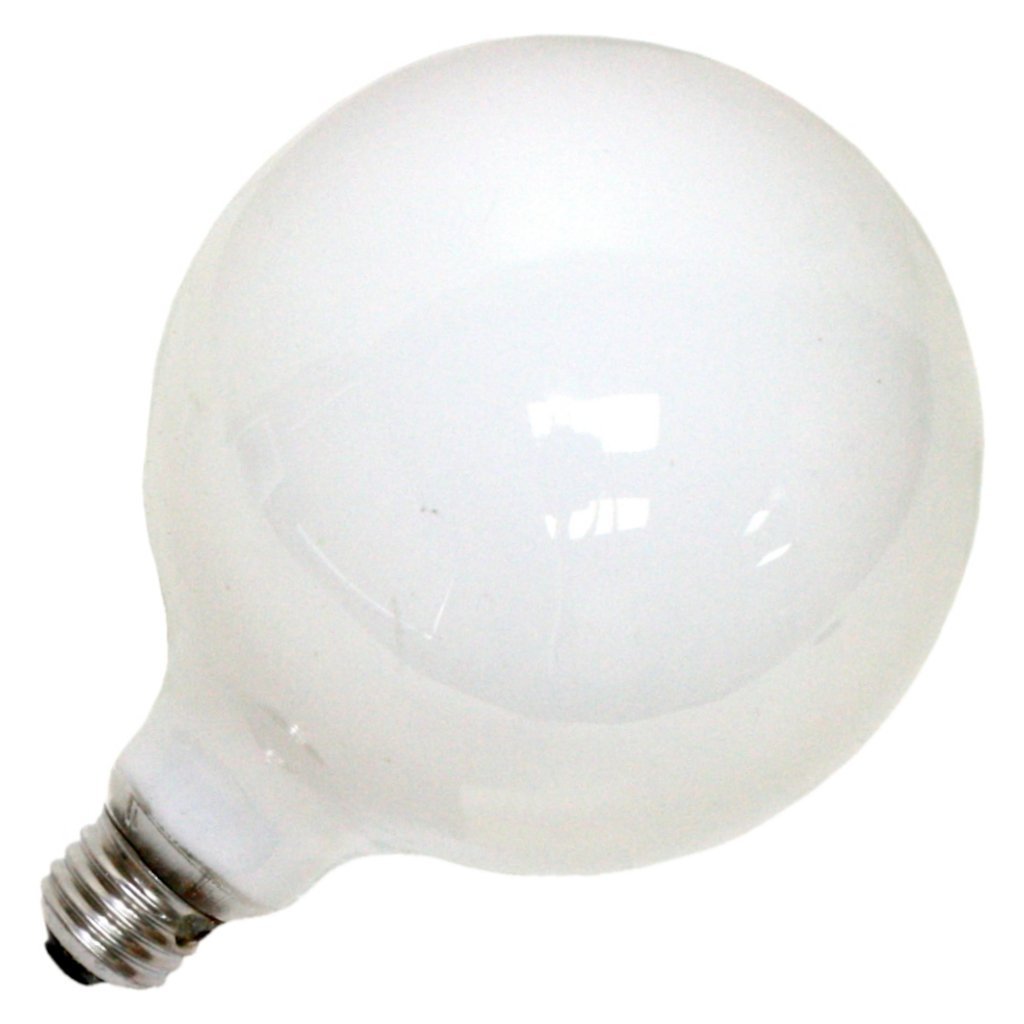GE Lighting 49780 Medium Base G40 Globe Light Bulb, Soft White, 60-Watt