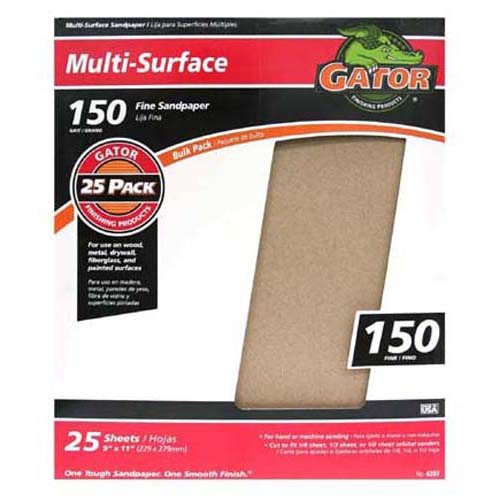 Gator 4207 Multi-Purpose Sanding Sheet, 150 Grit, 9" x 11"