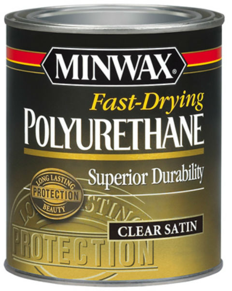 Minwax® 230104444 Fast Drying Polyurethane Finish, 1/2 Pt, Satin