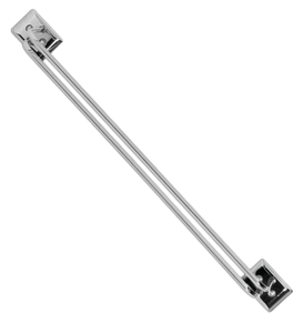 Decko 38140 Steel Twin Towel Bar with Mounting Hardware, 18", Chrome