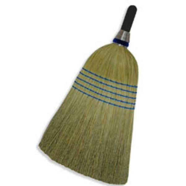 Abco 306 Janitor 100% Corn Broom with 42" x 1-1/8" Black Handle