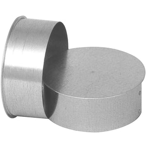 Imperial GV0721 Galvanized Round End Cap/Plug, Big End, 30 Gauge, 3"