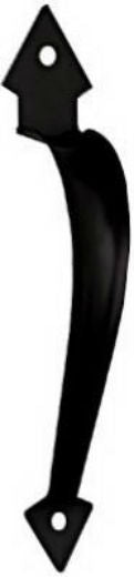 National Hardware® N100-057 Ornamental Gate Pull, 8-3/4", Satin Black
