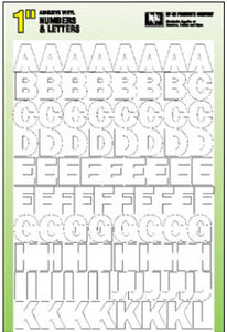 Hy-Ko 30013 Self Stick Adhesive Vinyl Number & Letter Set, 1", White