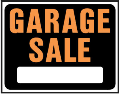 Hy-Ko SP-110 Jumbo Plastic Garage Sale Sign, 15" x 19", Orange/Black