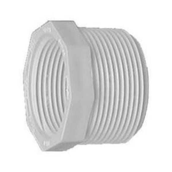 Genova 34358 Pressure PVC Threaded Bushing, 1/2" MIP x 3/8" FIP