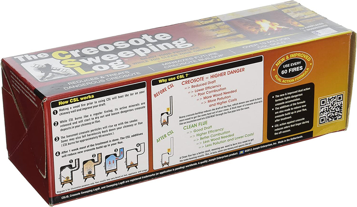 Creosote Sweeping Log SL-824-12 Fireplace/Woodstove/Chimney Cleaner