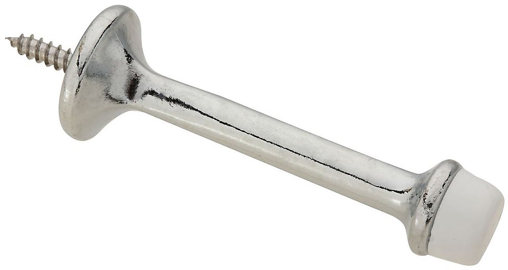 National Hardware N273-581 Rigid Door Stop, Chrome, 3"