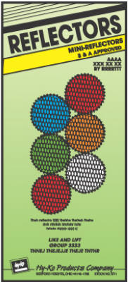 Hy-Ko CMR-10 Self-Adhesive Press-On Mini Reflectors, 1-1/4", Assorted, 6-Pack