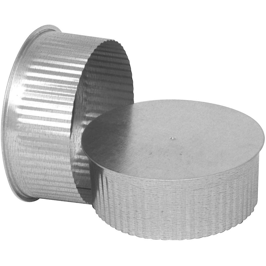 Imperial GV0736 Galvanized Round End Cap/Plug, Small End, 28 Gauge, 7"