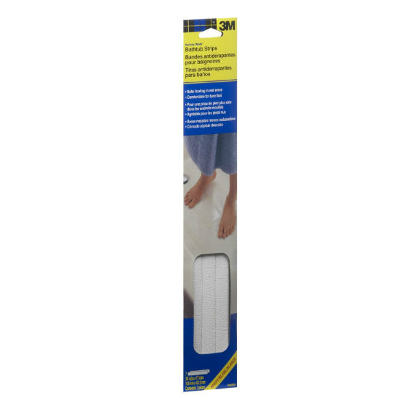 3M™ 7645 Safety-Walk™ Bathtub Anti-Slip Strips, White, 3/4" x 17", 7-Pack