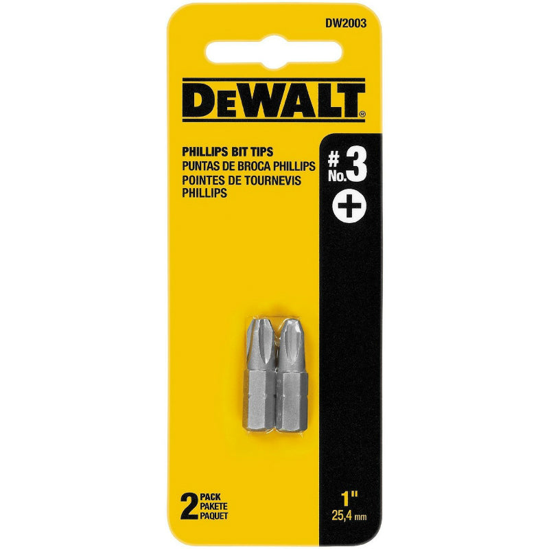 DeWalt® DW2003 Phillips Insert Bit Tips, #3, 1", 2-Pack