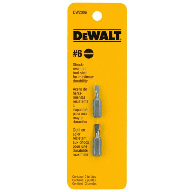 DeWalt® DW2006 High Performance Screwdriver Bit Tip, #6 Phillips, 1", 2-Pack