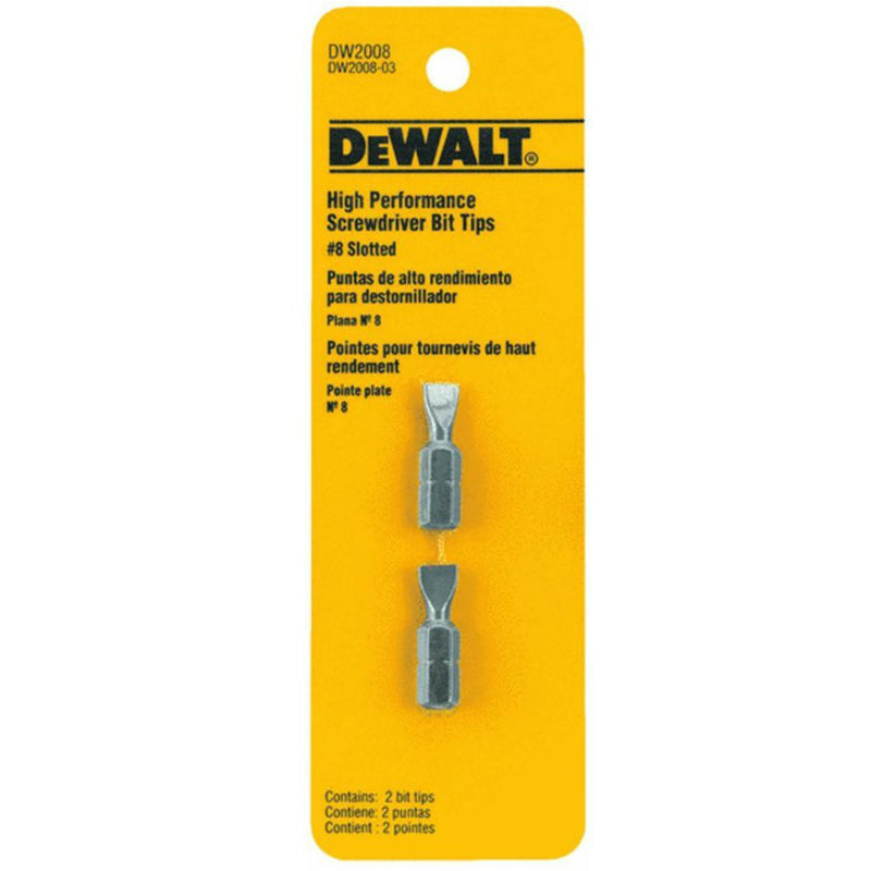 DeWalt® DW2008 High Performance Screwdriver Bit Tip, #8 Phillips, 1", 2-Pack