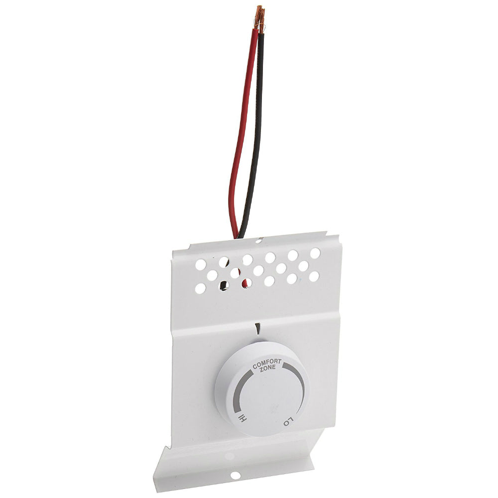 Cadet 08732 BTF Single Pole Built-In Baseboard Thermostat, White, 120/240V