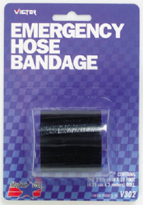 Victor Automotive 22-5-00302-8 Emergency Hose Bandage, Black, 2" x 120"