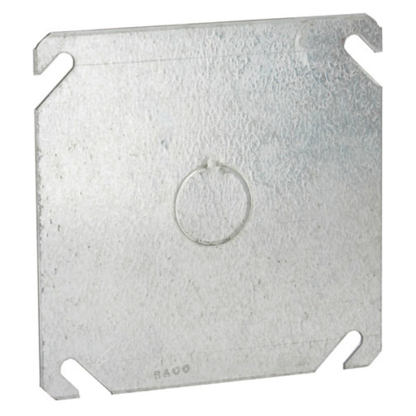 RACO® 8753 Square Steel Flat Box Cover, 4"