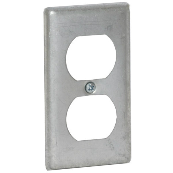 RACO® 864 Duplex Receptacle Steel Handy Box Cover, 2-5/16" x 4-3/16"