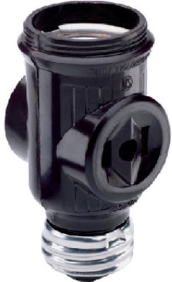Pass & Seymour Keyless Lampholder Current Tap, 660W, 125V, Brown