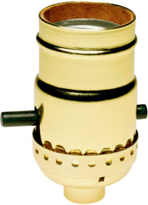 Pass & Seymour Incandescent Metal Shell Push Lampholder, 660W, 250V