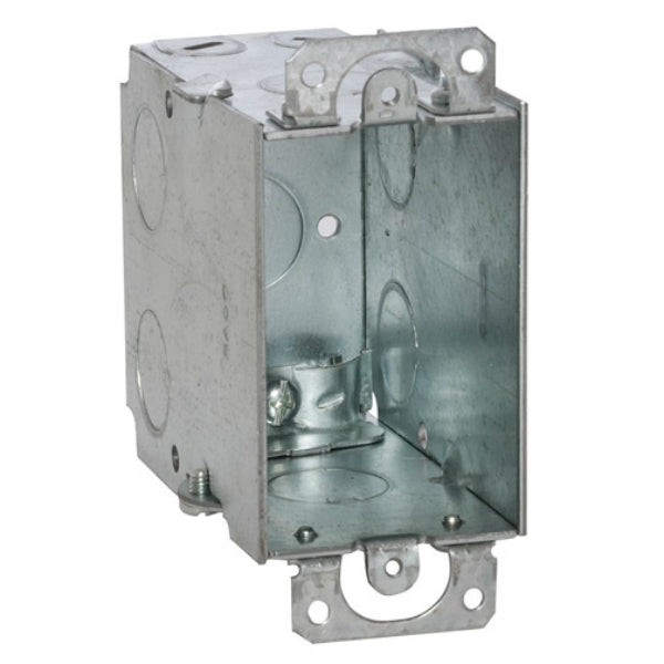 RACO® 8601 Steel Gangable Switch Box w/Nonmetallic Sheathed Clamps, 3" x 3-1/2"