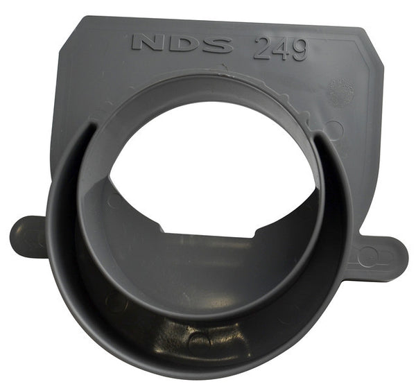NDS 249 Offset End Outlet, 3" and 4", Gray