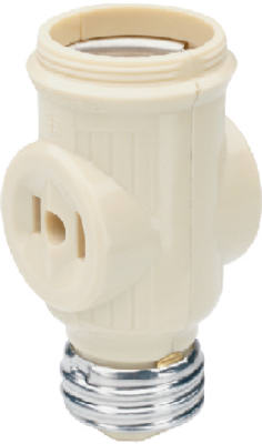 Pass & Seymour Keyless Lampholder Current Tap, 660W, 125V, Ivory