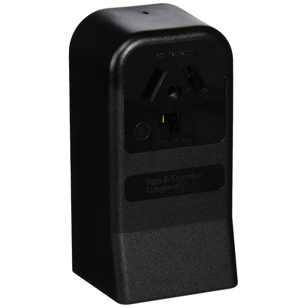 Pass & Seymour 388CC6 Straight Blade Receptacle, 30A, 125/250V, Black