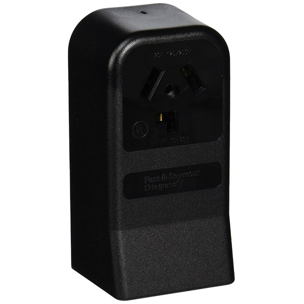 Pass & Seymour 388CC6 Straight Blade Receptacle, 30A, 125/250V, Black