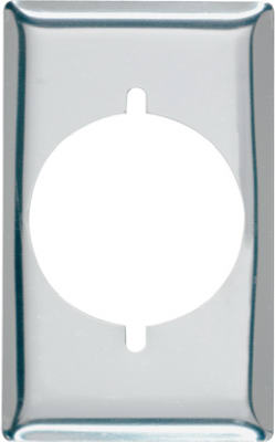Pass & Seymour Power Outlet Receptacle, 1 Gang, 2.15" Round Opening