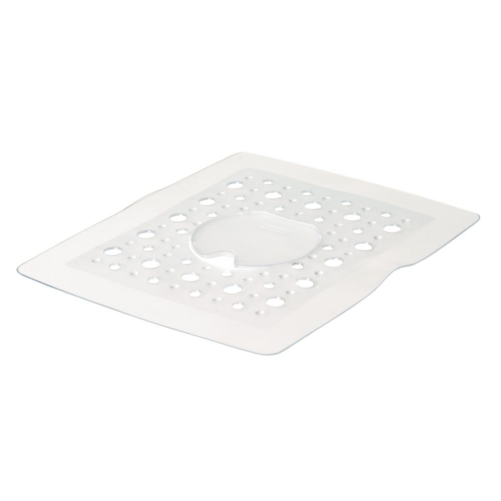 Rubbermaid® 2993-AR-CLR Microban® Flexible Sink Mat with Drain Hole, Clear