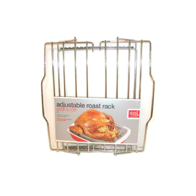 Good Cook™ 23803 Adjustable Roasting Rack, Chrome, 11" x 10"