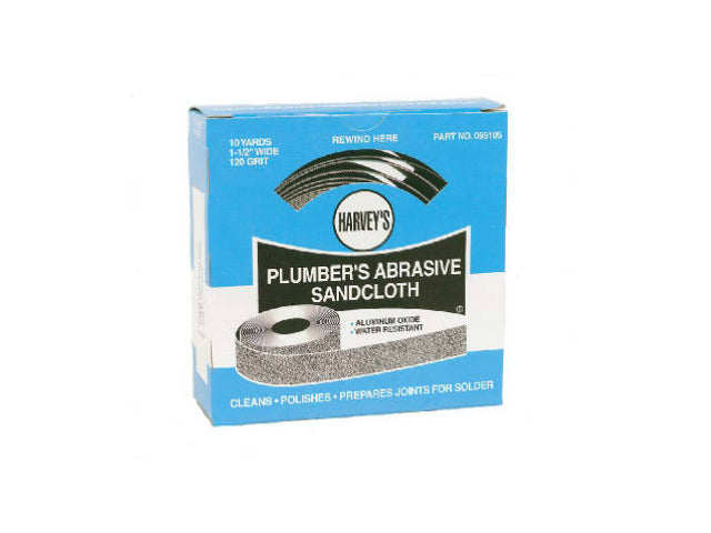 Harvey 095105 Plumbers Abrasive Cloth, 1-1/2" x 10 Yard