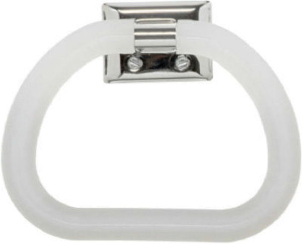 Decko 38230 Plastic Towel Ring w/ Mounting Hardware, Chrome Finish, Steel
