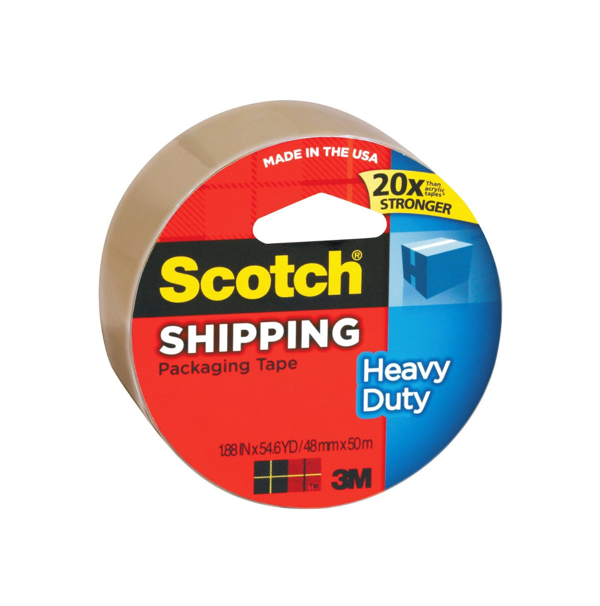Scotch 3850T Heavy Duty Shipping Packaging Tape, 1.88" x 54.6 Yd