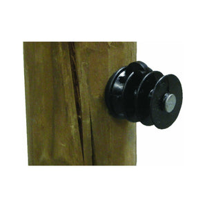 Dare ELF-WP-25 Elfin Wood Post Insulator, Black, 25-Pack