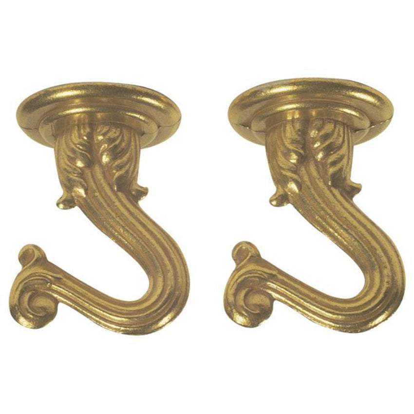 Westinghouse 70450 Lamp Hooks Set, Polished Brass Finish, 1-1/2", 2 Pack