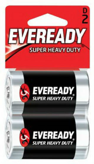 Eveready® 1250SW-2 Super Heavy Duty® D Battery, 2-Pack