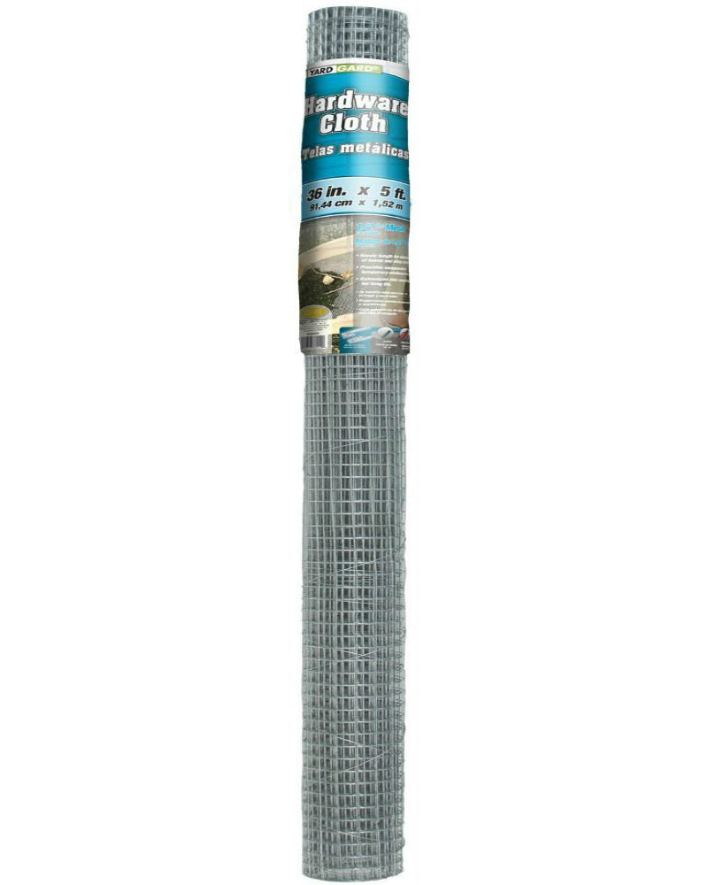 YardGard® 308222B Galvanized Hardware Cloth, 19-Gauge, 1/2" Mesh, 36" x 5'