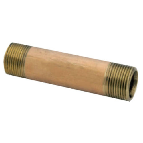 Anderson Metals 58300-0820 Lead  Free Red Brass Nipple, 1/2" x 2"