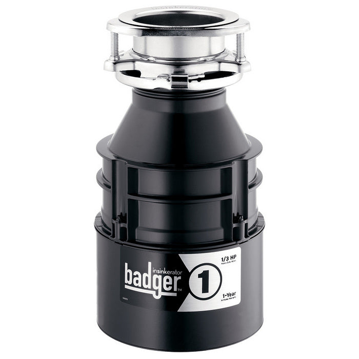 InSinkErator BADGER-1 Continuous Feed Food Waste Garbage Disposal, 1/3 –  Toolbox Supply