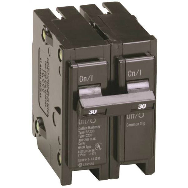 Eaton BR230 Double Pole Interchangeable Circuit Breaker, 30A