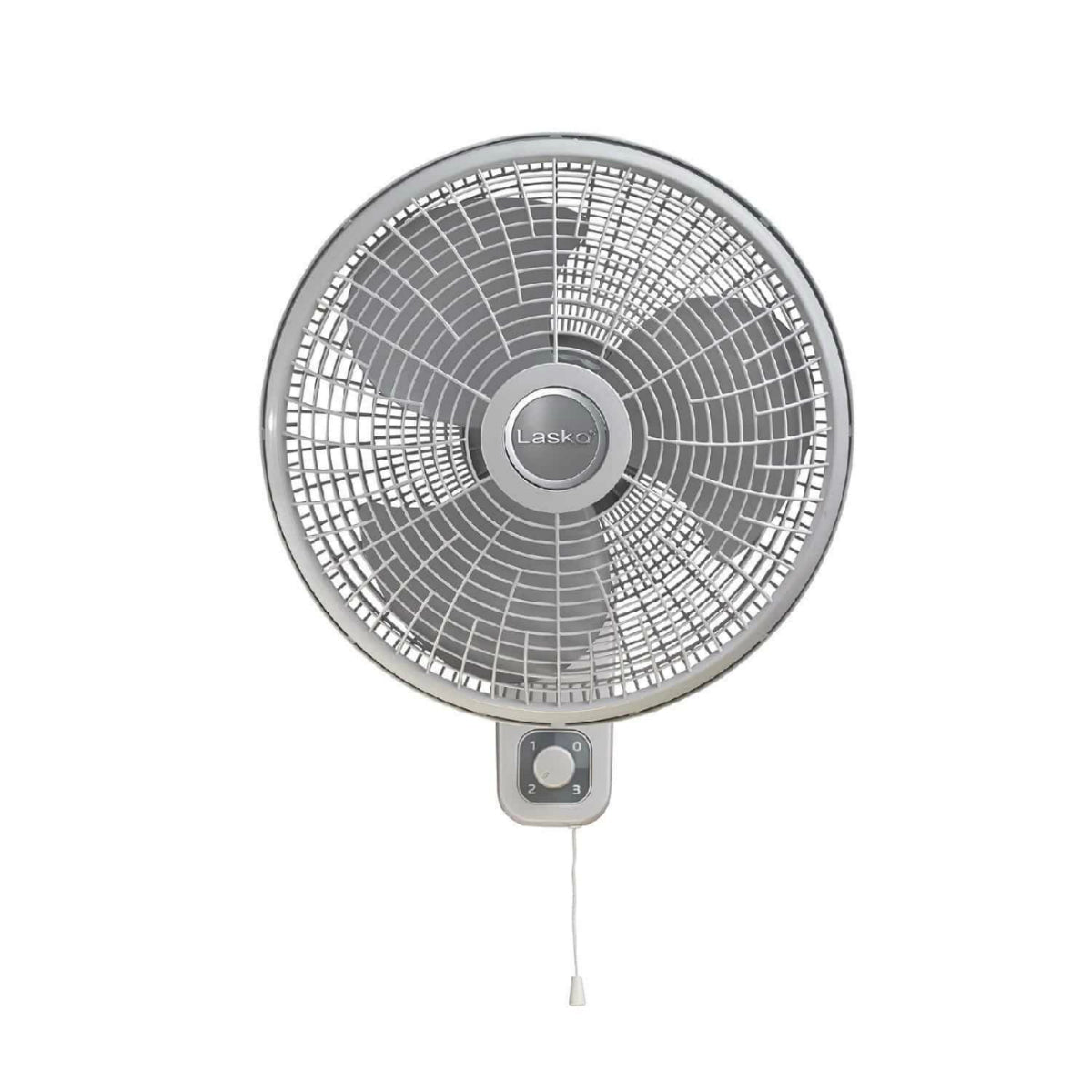 Lasko M16900 Oscillating 3-Speed Wallmount Fan, Rotary & Pull Cord Control, 16"