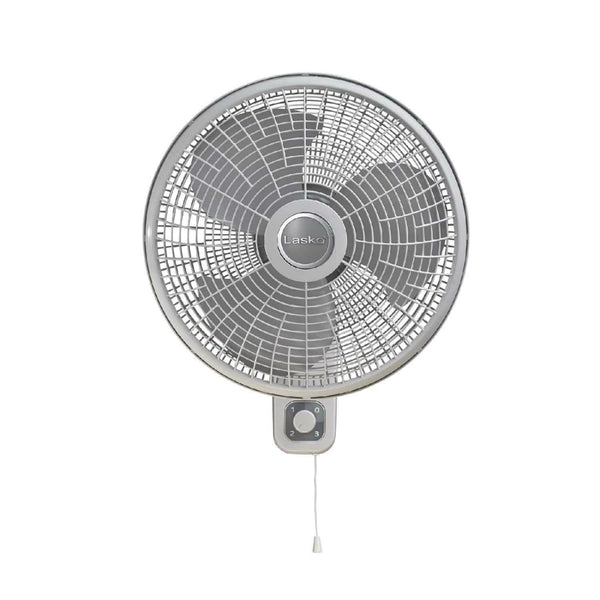Lasko M16900 Oscillating 3-Speed Wallmount Fan, Rotary & Pull Cord Control, 16"