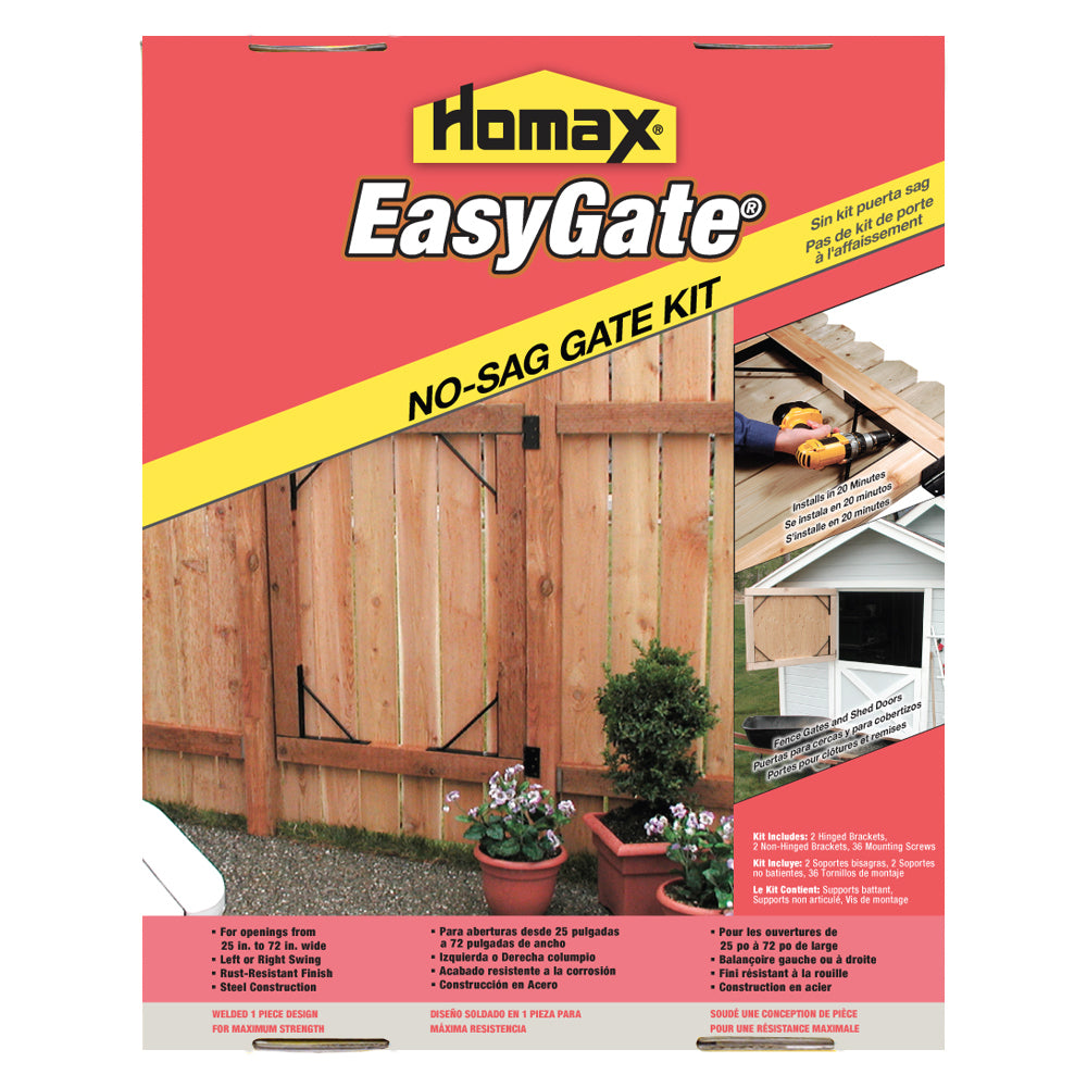 Homax® 80099 EasyGate® No-Sag Bracket Gate Kit, Steel Construction
