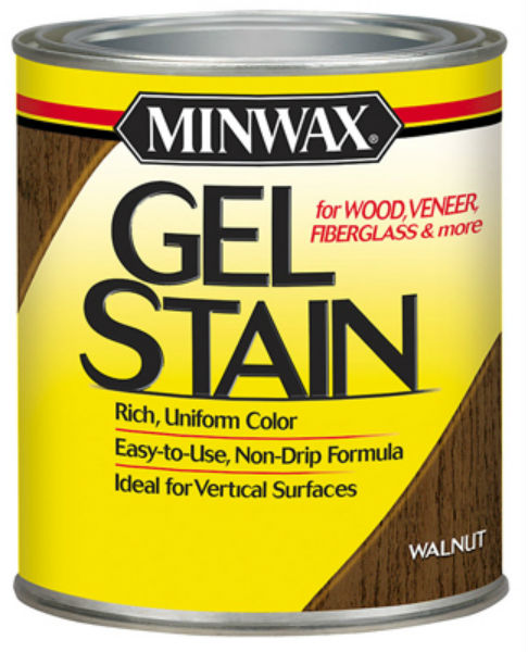 Minwax® 260604444 Gel Stain for Wood/Veneer/Fiberglass, 1/2 Pt, Walnut